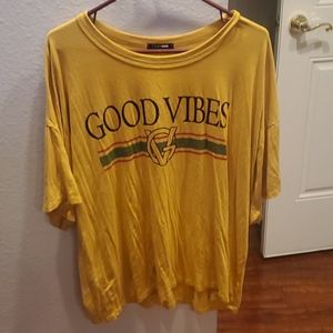 Mustard yellow over sized shirt